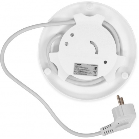 Чайник электрический Hyundai HYK-P2407 1.7л. 2200Вт белый/голубой (пластик) - фото 8