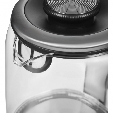 Чайник электрический Hyundai HYK-G5501 1.7л. 2200Вт серебристый/черный (стекло) - фото 19