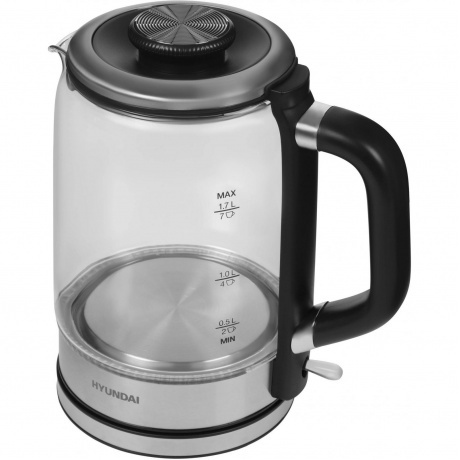 Чайник электрический Hyundai HYK-G5501 1.7л. 2200Вт серебристый/черный (стекло) - фото 21