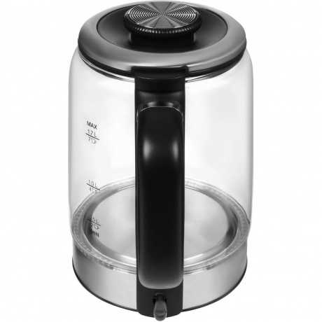 Чайник электрический Hyundai HYK-G5501 1.7л. 2200Вт серебристый/черный (стекло) - фото 9