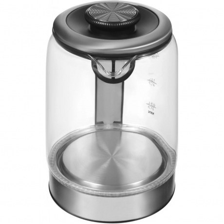 Чайник электрический Hyundai HYK-G5501 1.7л. 2200Вт серебристый/черный (стекло) - фото 10