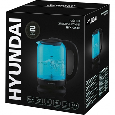 Чайник электрический Hyundai HYK-G2806 - фото 5