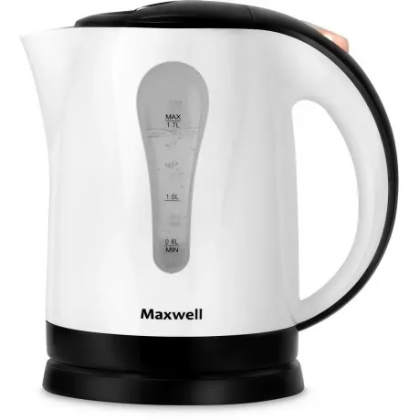Чайник электрический Maxwell MW-1079 1.7л. 2200Вт белый/черный (...