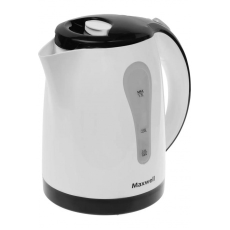 Чайник электрический Maxwell MW-1079 1.7л. 2200Вт белый/черный (пластик) - фото 3