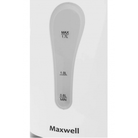 Чайник электрический Maxwell MW-1079 1.7л. 2200Вт белый/черный (пластик) - фото 4