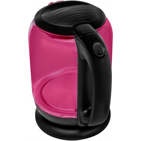 Чайник электрический Hyundai HYK-G4808 1.7л. 2200Вт малиновый/черный (стекло) - фото 2