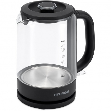 Чайник электрический Hyundai HYK-G3402 1.7л. 2200Вт серый/серебристый (стекло/пластик) - фото 6
