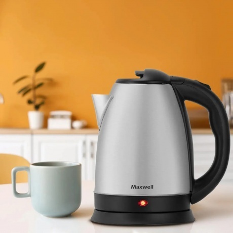 Чайник электрический Maxwell MW-1043 1.8л. 1800Вт сталь (металл/пластик) - фото 6