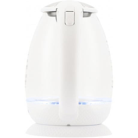 Чайник электрический Hyundai HYK-G3805 1.7л. 2200Вт белый/прозрачный (стекло) - фото 3