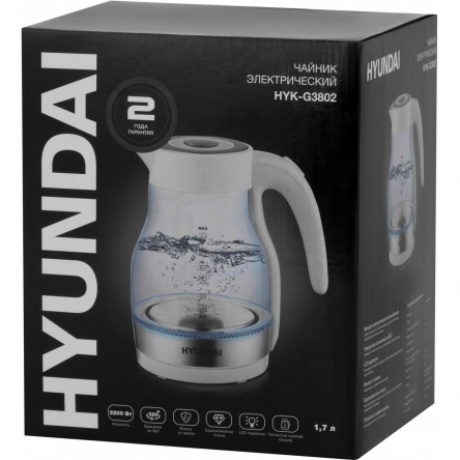Чайник электрический Hyundai HYK-G3802 - фото 12