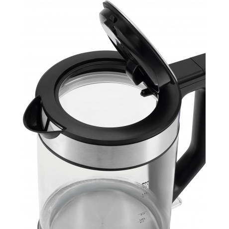 Чайник электрический Hyundai HYK-G3509 1.7л. 2200Вт черный/прозрачный (стекло/пластик) - фото 7