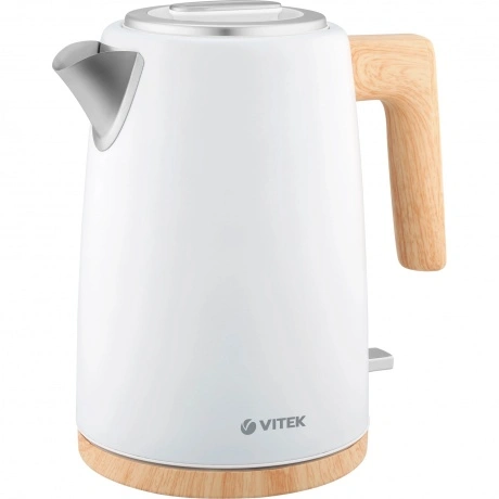 Чайник электрический Vitek VT-1154 1.7л. 2200Вт белый/дерево (ме...