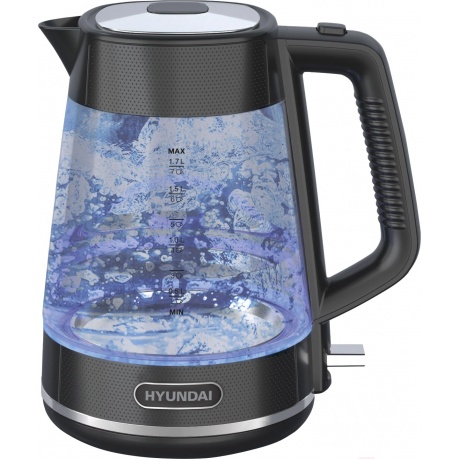 

Чайник электрический Hyundai HYK-G3503 1.7л. 2200Вт черный/серебристый (стекло/пластик)