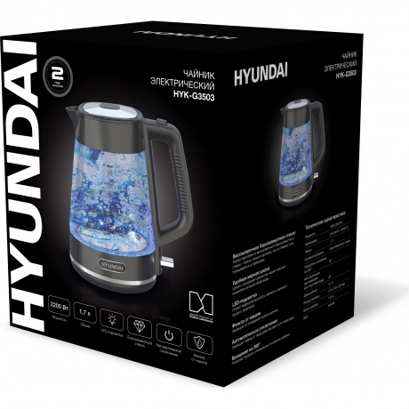 Чайник электрический Hyundai HYK-G3503 - фото 2