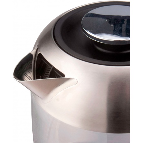 Чайник электрический Hyundai HYK-G4034 1.8л. 2200Вт черный/прозрачный (стекло/пластик) - фото 4