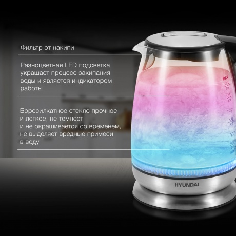 Чайник электрический Hyundai HYK-G8800 - фото 11