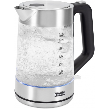 Чайник электрический Rondell RDE-1008 1.7л. 2200Вт прозрачный (стекло) - фото 2