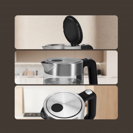 Чайник электрический Rondell RDE-1008 1.7л. 2200Вт прозрачный (стекло) - фото 11