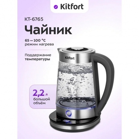 Чайник электрический Kitfort КТ-6765 - фото 6