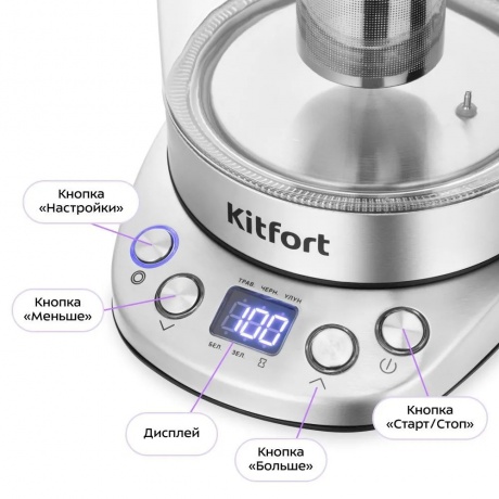 Чайник электрический Kitfort КТ-6796 - фото 6