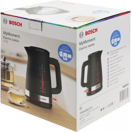 Чайник электрический Bosch TWK4M223, черный - фото 11