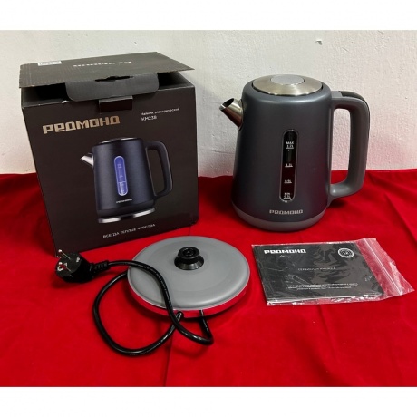 Электрочайник Redmond KM238 серо-голубой хорошее состояние - фото 5