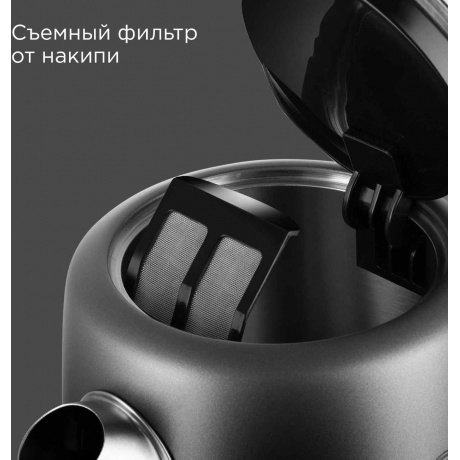 Электрочайник Redmond KM238 серо-голубой хорошее состояние - фото 7