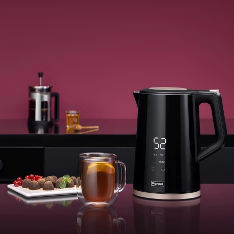 Чайник электрический Rondell RDE-1007 1.7л. 2200Вт черный корпус: пластик - фото 3