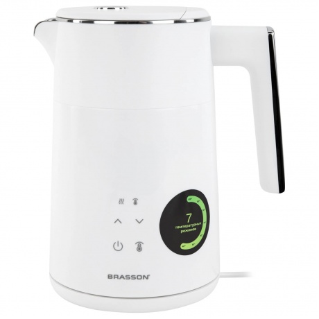 Чайник с двойными стенками и терморегулятором BRASSON KT-264, 1,...