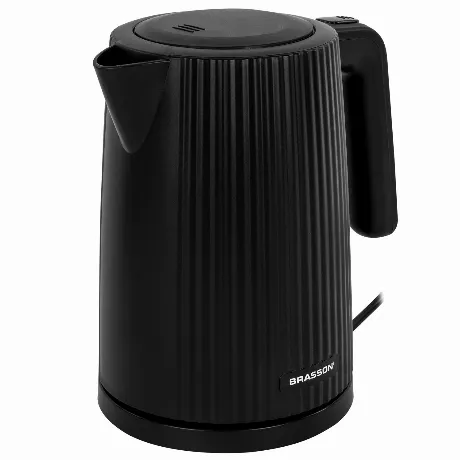 Чайник электрический BRASSON KT-561, 1,7л, 2200 Вт, пластик, чер...