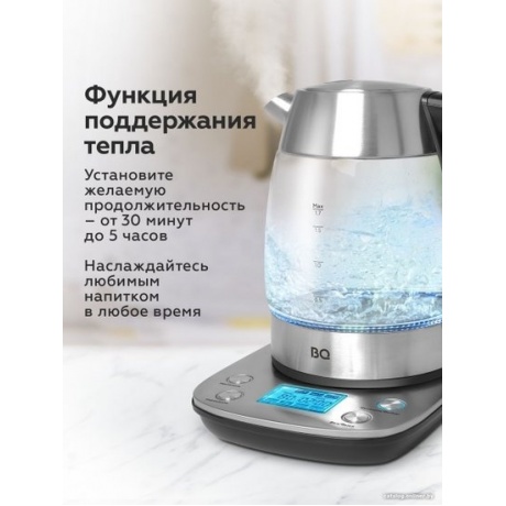 Чайник электрический BQ KT1703G Стальной-Черный - фото 8