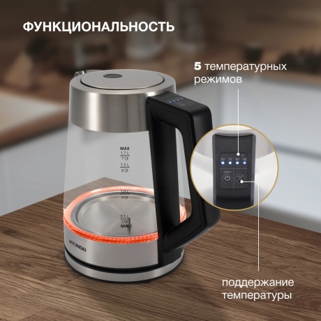 Чайник электрический Hyundai HYK-G4402 - фото 13