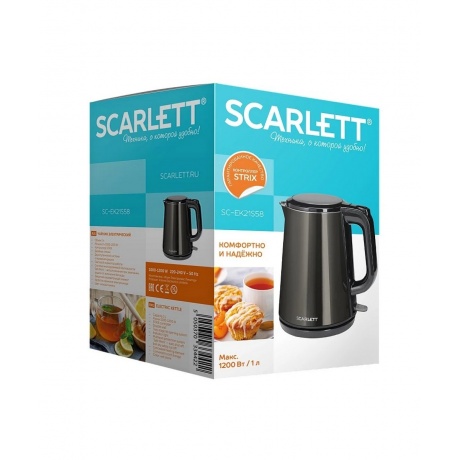 Чайник электрический Scarlett SC-EK21S58 черный - фото 5
