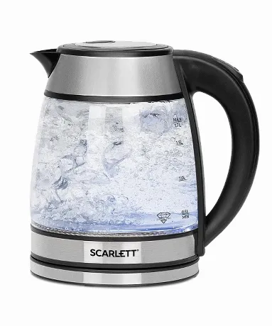 Чайник электрический Scarlett SC-EK27G54 серебристый/черный