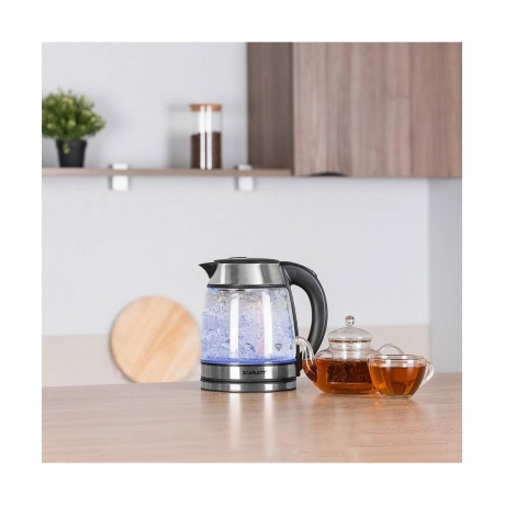 Чайник электрический Scarlett SC-EK27G54 серебристый/черный - фото 12