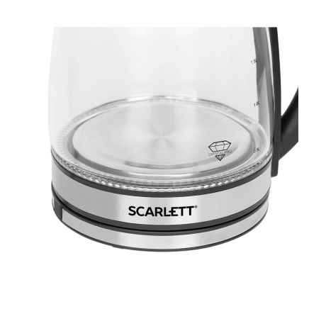Чайник электрический Scarlett SC-EK27G54 серебристый/черный - фото 5