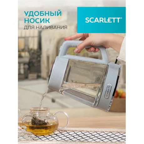 Чайник электрический Scarlett SC-EK27G104 белый - фото 14