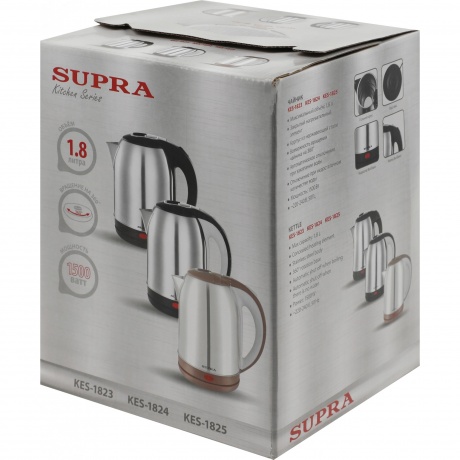 Чайник электрический Supra KES-1824 серебристый/черный - фото 11