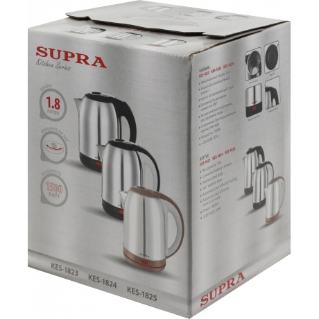Чайник электрический Supra KES-1824 серебристый/черный - фото 10