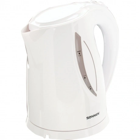 Чайник электрический Sonnen KT-1758, 1,7л, 2200Вт, пластик, белы...
