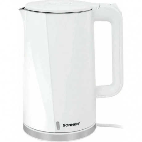 Чайник электрический Sonnen KT-8718W 1,7л, 2200Вт, белый, двойны...