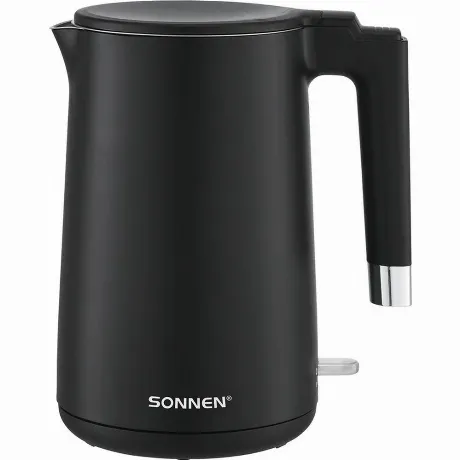 Чайник электрический с двойными стенками SONNEN KT-8719B, 1,5л, ...