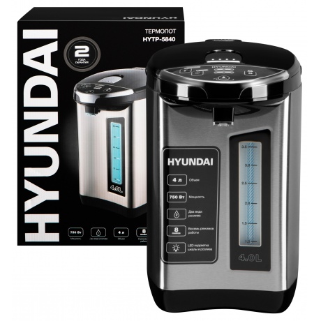 Термопот Hyundai HYTP-5840 4л. 750Вт серебристый/черный - фото 12