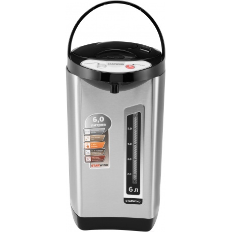 Термопот Starwind STP5401 6л. 800Вт черный/серебристый - фото 3
