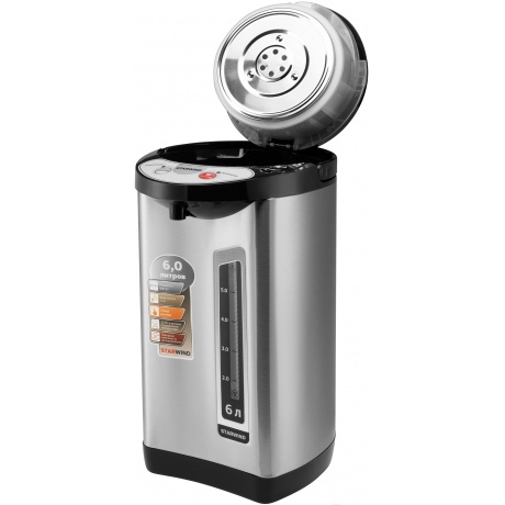 Термопот Starwind STP5401 6л. 800Вт черный/серебристый - фото 6