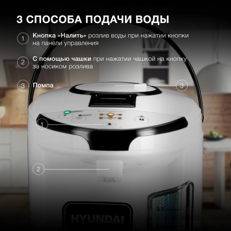 Термопот Hyundai HYTP-4840 4л. 750Вт белый/черный - фото 12