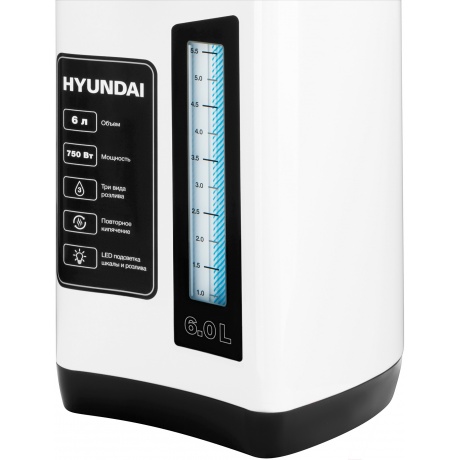 Термопот Hyundai HYTP-3850 6л. 750Вт белый/черный - фото 2