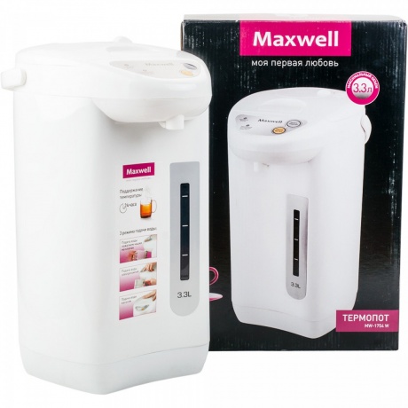 Термопот Maxwell MW-1754 3.3л. 750Вт белый - фото 6
