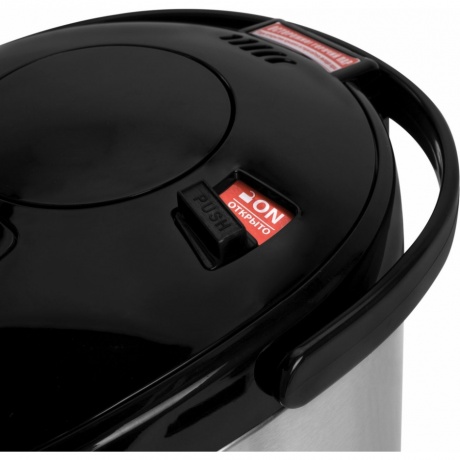 Термопот SONNEN TP-38, 4л, 900 Вт, 1 темп режим, 3 режима подачи воды, сталь, черный/сереб, 456710 - фото 7