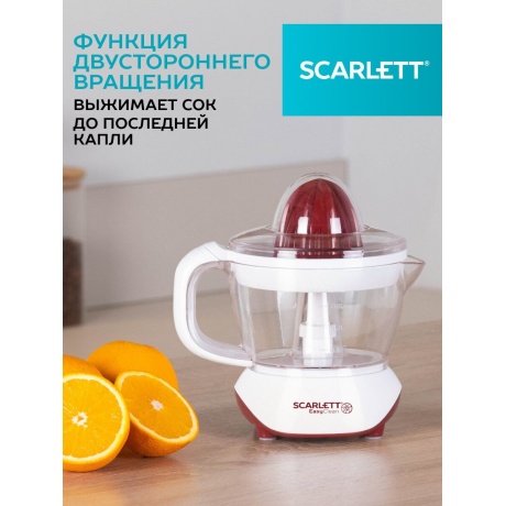 Соковыжималка цитрусовая Scarlett SC-JE50C06 белый/коричневый - фото 15